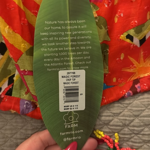 Farm Rio Crop Top, New - Picture 4 of 6